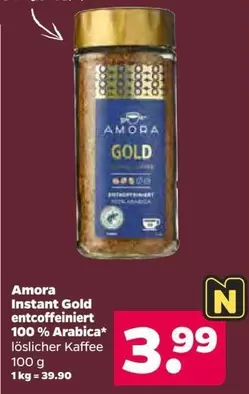 Gold - Instant  entkoffeiniert 100 % Arabica löslicher Kaffee