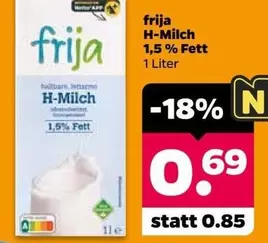 H-Milch 1,5 % Fett