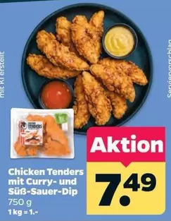 Chicken Tenders mit Curry- und Süß-Sauer-Dip