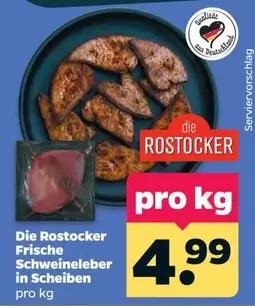 Frische Schweineleber in Scheiben