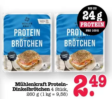 Kraft - Protein Brötchen Dinkel