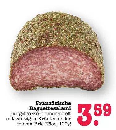 Französische Baguettesalami